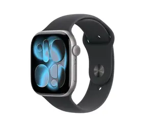 Apple Watch Series 11 GPS 42mm Vesmírne šedé hliníkové telo - Čierny športový remienok S/M / 130-180 mm