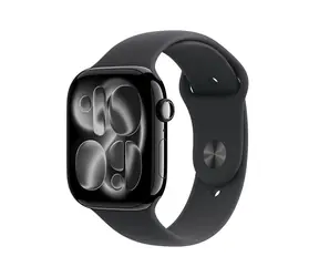Apple Watch Series 11 GPS+Cellular 42mm Klavírno čierne hliníkové telo - Čierny športový remienok S/M / 130-180 mm