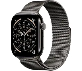 Apple Watch Series 11 GPS+Cellular 46mm Bridlicovo šedé titánové telo - Bridlicovo šedý milánsky ťah S/M / 130-180 mm