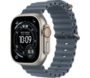 Apple Watch Ultra 3 (2025) GPS+Cellular 49mm Titanové telo - Modrý oceánsky remienok / 130-200mm 