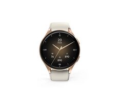 HAMA 8900 béžová-zlatá / SMART hodinky / Amoled displey 1,32 "/ vodeodolné / GPS / Bluetooth / IP68