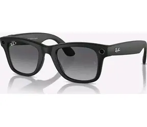 Meta Ray-Ban Gen1 Wayfarer Matte Black Polarized Gradient Graphite