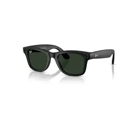 Meta Ray-Ban Gen1 Wayfarer - Matte Black - Clear to Graphite Green Transitions (Large)