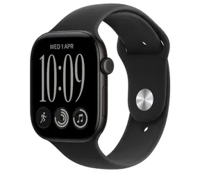 Apple Watch Series 12 GPS 42mm Čierne hliníkové telo - Čierny športový remienok S/M / 130-180 mm