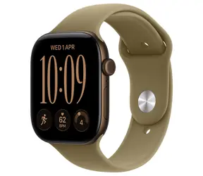 Apple Watch Series 12 GPS 42mm Tmavo bronzové hliníkové telo - Olivový športový remienok S/M / 130-180 mm