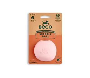 BeCoThings Beco Wobble Ball ružová 7.6cm / Hračka pre psov 