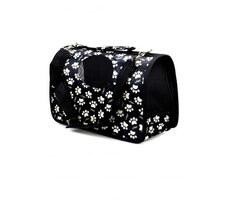 animALL Taška Black with pink paws M 40x21x27 cm