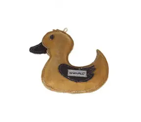 animALL Hračka Kačica koža natural 16,5x16,5 cm