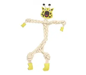 animALL Hračka Mr.Roper Žirafa koža+lano 78 cm/16 mm
