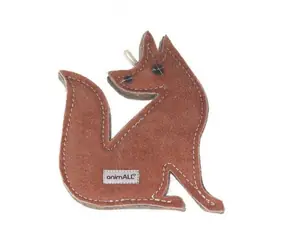 animALL Hračka Líška natural koža podložená plsťou 20x15 cm