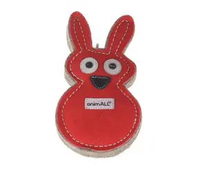 animALL Hračka Králik natural koža podložená plsťou 18x11 cm
