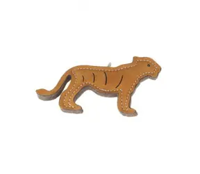 animALL Hračka Tiger malý natural koža podložená plsťou 9x20 cm
