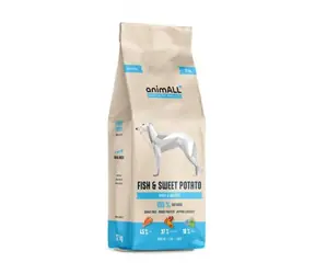 animALL Fish & Sweet Potato 12 kg / psie granule