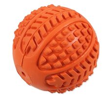 Dog Fantasy Hračka - loptička guma pískacia oranžová 6.3 cm