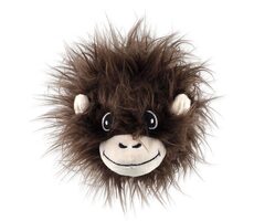 Dog Fantasy Hračka - Jungle hlava opičí pískacie tm. hnedá 12 cm