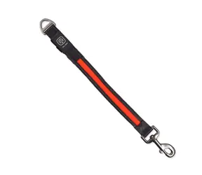 Dog Fantasy Vodítko USB LED nylonový prepínací svietiaci oranžová 2.5x39 cm