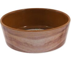 Dog Fantasy Miska vzor drevo hnedá 12.5cm 300 ml