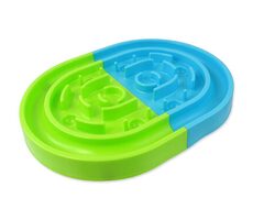 Dog Fantasy Miska Bludisko spomaľovacie proti hltaniu zeleno-modrá 40 cm