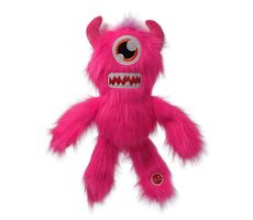 Dog Fantasy Hračka - Monsters strašídlo pískacie jednooké chlpaté ružová 35cm