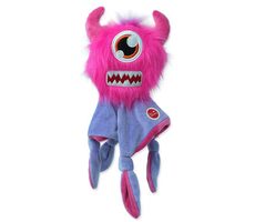Dog Fantasy Hračka - Monsters strašidlo pískacie chlpaté s dečkou ružová 28 cm