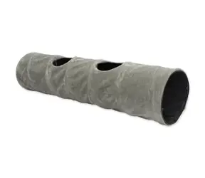 Magic Cat Tunel XL plyš sivá 150x35cm