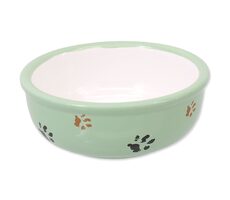 Magic Cat Miska keramická mačacia labka zelená 13x5cm 330ml