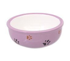 Magic Cat Miska keramická mačacia labka fialová 13x5cm 330ml