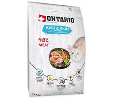 Ontario Cat Hair & Skin 6.5kg / Granule pre dospelé mačky