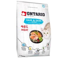 Ontario Cat Hair & Skin 400g / Granule pre dospelé mačky