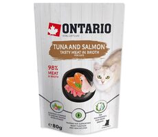 Ontario Kapsička tuniak a losos vo vývare 80g
