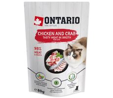 Ontario Vrecko kura a krab vo vývare 80g