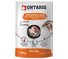 Ontario Vrecko kura a kačica v omáčke 80g