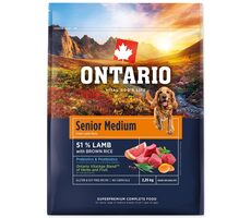 Ontario Senior Medium Lamb & Brown Rice 2.25kg / Granule pre starších psov 