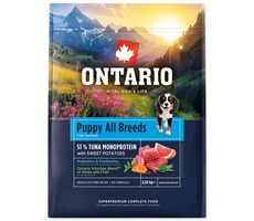 Ontario Puppy & Junior All Breeds Monoproteín Tuna & Sweet Potatoes 2.25kg / Granule pre šteňatá