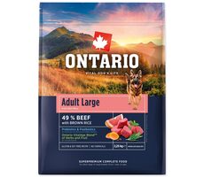 Ontario Adult Large Beef & Brown Rice 2.25kg / Granule pre dospelých psov 