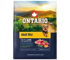 Ontario Adult Mini Lamb & Brown Rice 2.25kg / Granule pre dospelých psov 