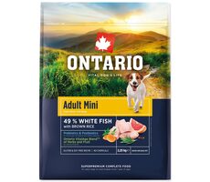 Ontario Adult Mini Fish & Brown Rice 2.25kg / Granule pre dospelých psov 