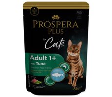 Prospera PLUS Cat Adult 1+ Vrecko tuniak so zeleným hráškom 85g