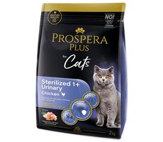 Prospera PLUS Sterilized 1+ Chicken Urinary 2kg / Granule pre dospelé mačky
