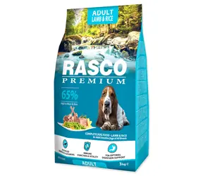 Rasco Premium Adult jahňacie s ryžou 3kg / Granule pre dospelých psov 