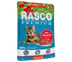Rasco Premium Adult Vrecko hovädzie s paradajkami a bylinkami 85g