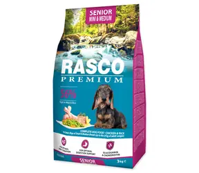 Rasco Premium Senior Mini & Medium kura s ryžou 3kg / Granule pre starších psov 