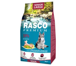 Rasco Premium Senior Large kura s ryžou 3kg / Granule pre starších psov 