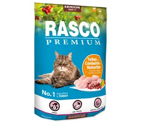 Rasco Premium Senior morka s brusnicou a kapucínkou 400g / Granule pre dospelé mačky 
