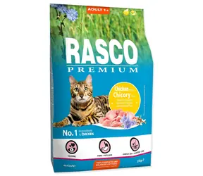 Rasco Premium Adult kura s koreňom čakanky 2kg / Granule pre dospelé mačky 
