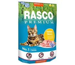 Rasco Premium Adult kura s koreňom čakanky 400g / Granule pre dospelé mačky 
