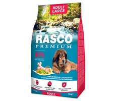 Rasco Premium Adult Large kura s ryžou 3kg / Granule pre dospelých psov 