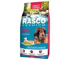 Rasco Premium Adult Large kura s ryžou 15kg / Granule pre dospelých psov 