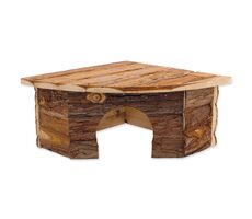 Small Animals Domček Rohový drevený s kôrou 30cm