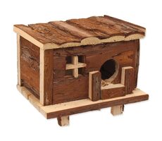 Small Animals Domček Zrub drevený s kôrou 18cm